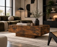 Table Basse NOMA – Effet Bois Brun Texturé