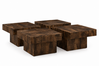 Table Basse VELORA – Effet Chêne Fumé